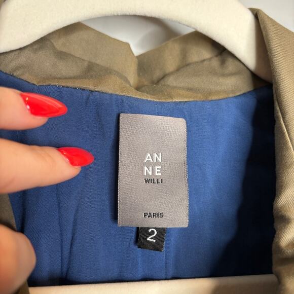 Anne Willi Paris Cotton Trench Coat Tan - Picture 2 of 13